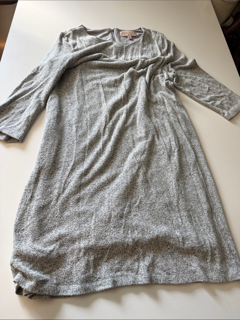 Philosophy Heather Gray 3/4 Sleeve Dress